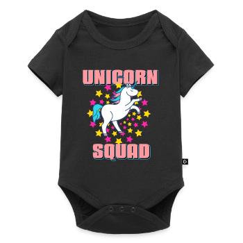 Retro Unicorn Squad Cute Awesome Designs Present - Baby Premium short-sleeve bodysuit - black - Front