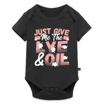 Just Give Me The Lye & Oil Soap Making Soap - Baby Premium short-sleeve bodysuit - black - Front