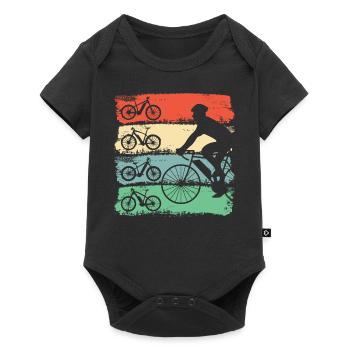 E Bike - Baby Premium Kurzarmbody - Schwarz - Vorne