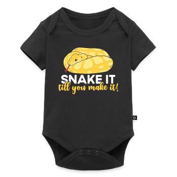 Banana Ball Python Snake It Till You Make It - Baby Premium short-sleeve bodysuit - black - Front