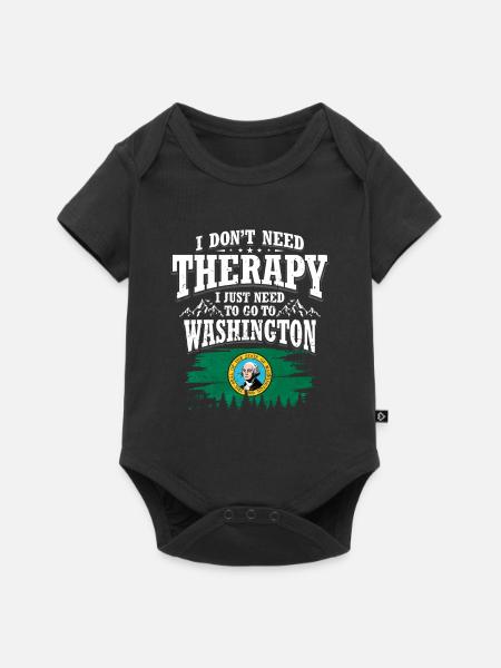 Washington - Baby Premium Kurzarmbody - Schwarz