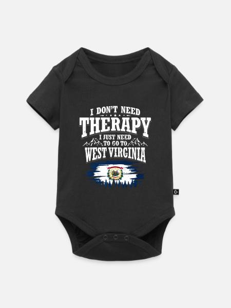 West Virginia - Baby Premium Kurzarmbody - Schwarz