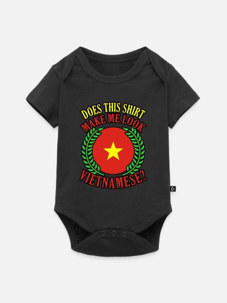 Vietnam - Baby Premium Kurzarmbody - Schwarz