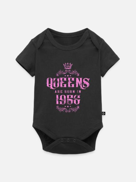 born in 1956 - Baby Premium Kurzarmbody - Schwarz