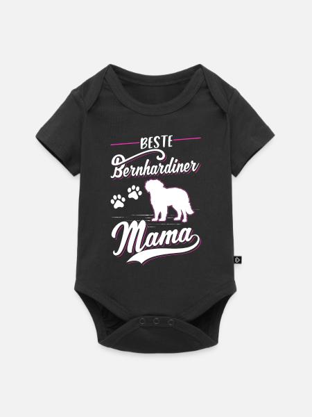 Beste Bernhardiner Mama - Baby Premium Kurzarmbody - Schwarz