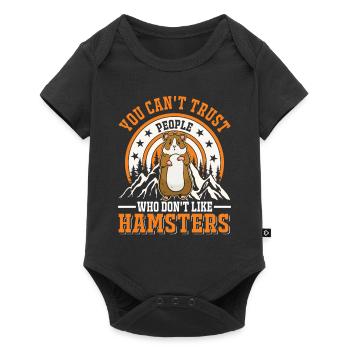 Hamster Gift Golden Hamster Hamster - Baby Premium short-sleeve bodysuit - black - Front