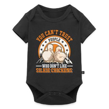 Silk Chicken Gift Silkie Chicken - Baby Premium short-sleeve bodysuit - black - Front