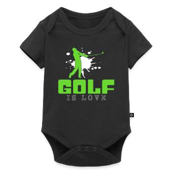 Golf - Baby Premium Kurzarmbody - Schwarz - Vorne