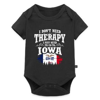 Iowa - Baby Premium short-sleeve bodysuit - black - Front