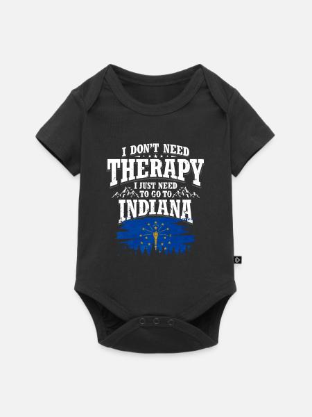 Indiana - Baby Premium Kurzarmbody - Schwarz
