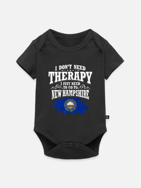 New Hampshire - Baby Premium Kurzarmbody - Schwarz