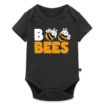 Lustige Boo Bienen Halloween Bee Ghost - Baby Premium Kurzarmbody - Schwarz - Vorne