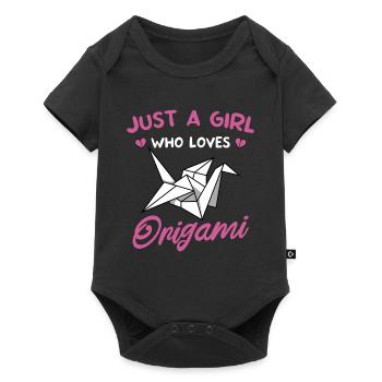 Seulement une fille qui aime l’origami - Body à manches courtes Premium Bébé - noir - Devant