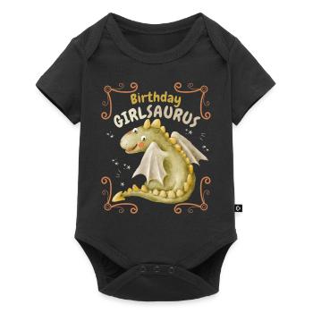 Birthday Girl, Girlsaurus avec dinosaure - Body à manches courtes Premium Bébé - noir - Devant