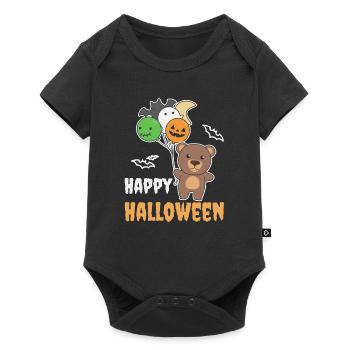 Ours Ballons d’Halloween pour enfants Ours mignons - Body à manches courtes Premium Bébé - noir - Devant