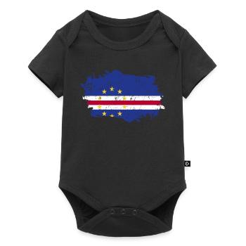 Cape Verde Flag Grunge Cape Verde Flag - Baby Premium short-sleeve bodysuit - black - Front