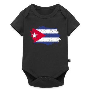 Cuba Flag Grunge Cuba Flag - Body à manches courtes Premium Bébé - noir - Devant