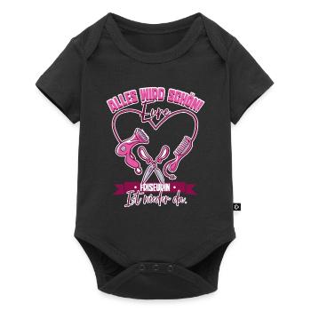 Friseurin - Baby Premium Kurzarmbody - Schwarz - Vorne