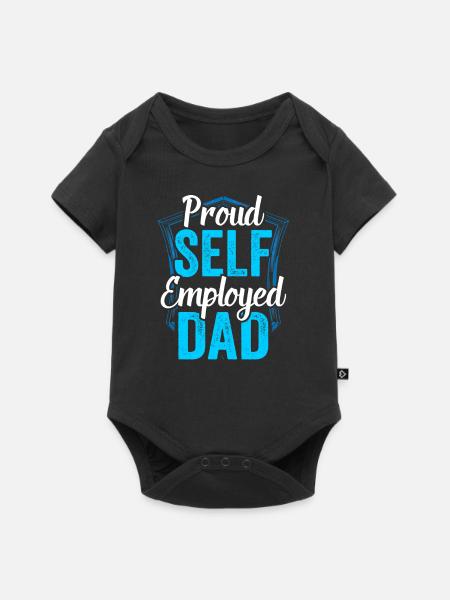 Stolzer Selbständiger Vater Selbstständig - Baby Premium Kurzarmbody - Schwarz