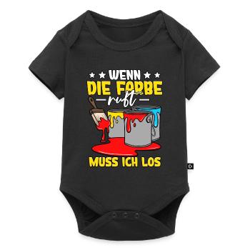 Maler - Baby Premium Kurzarmbody - Schwarz - Vorne