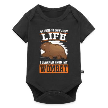 Wombat australien - Body à manches courtes Premium Bébé - noir - Devant