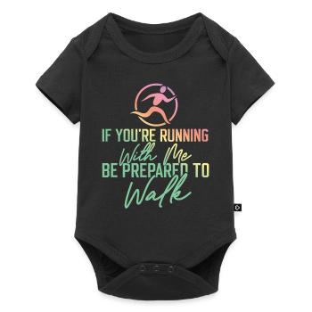 Running Runner Half Marathon Slow - Baby Premium short-sleeve bodysuit - black - Front