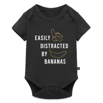Distracted by Bananas Tropical Exotic Fruits - Baby Premium short-sleeve bodysuit - black - Front