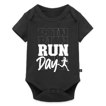 Running Runner Half Marathon - Baby Premium short-sleeve bodysuit - black - Front