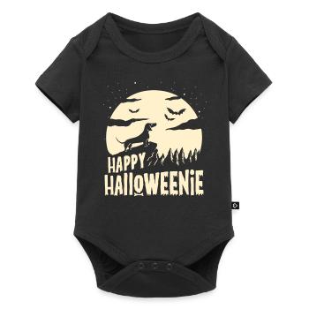 Funny Weiner Dog Moon Dachshund Halloween Gift - Baby Premium short-sleeve bodysuit - black - Front