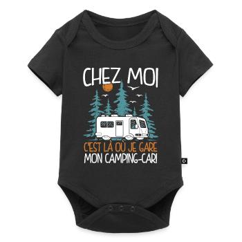 Chez Moi C'est Là Où Je Gare Mon Camping-car - Body à manches courtes Premium Bébé - noir - Devant