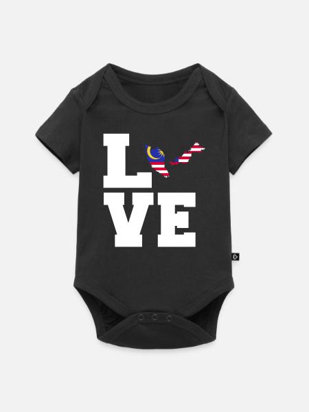 Malaysia - Baby Premium Kurzarmbody - Schwarz