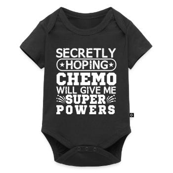 Espère secrètement que la chimio me donnera des superpouvoirs - Body à manches courtes Premium Bébé - noir - Devant