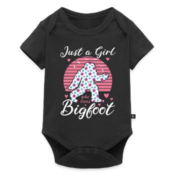 Just A Girl Who Loves Bigfoot Sasquatch - Baby Premium short-sleeve bodysuit - black - Front