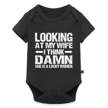 When I look at My Wife, I think, - Baby Premium short-sleeve bodysuit - black - Front