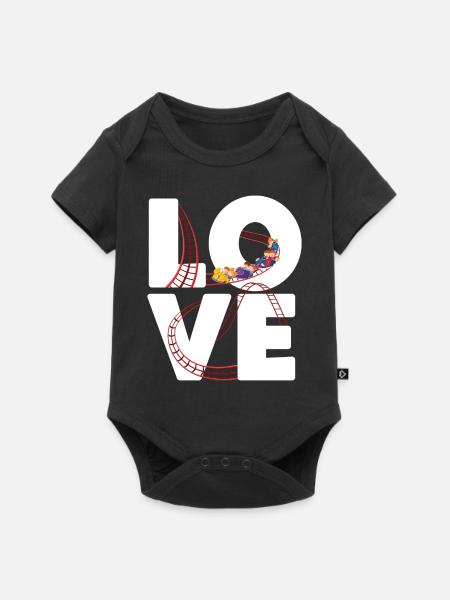 Roller Coaster Love - Baby Premium Kurzarmbody - Schwarz