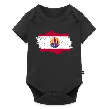 French Polynesia Flag - Baby Premium short-sleeve bodysuit - black - Front