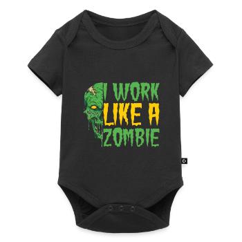 Effrayant halloween citrouille sorcières fantômes zombies - Body à manches courtes Premium Bébé - noir - Devant