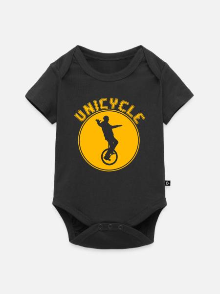 Einrad fahren - Baby Premium Kurzarmbody - Schwarz