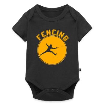 Fechten - Baby Premium Kurzarmbody - Schwarz - Vorne