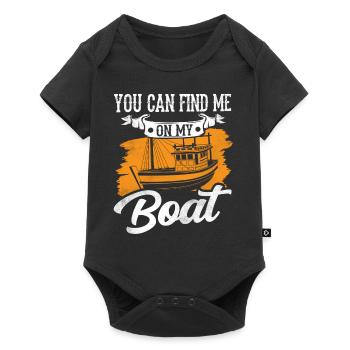 Vous pouvez me trouver sur mon bateau de navigation de plaisance - Body à manches courtes Premium Bébé - noir - Devant
