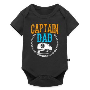 Capitaine Papa Bateau Bateau Bateau Voilier - Body à manches courtes Premium Bébé - noir - Devant
