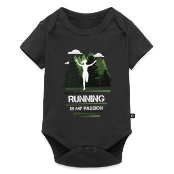Marathon, Trailrunning Passion - Body à manches courtes Premium Bébé - noir - Devant