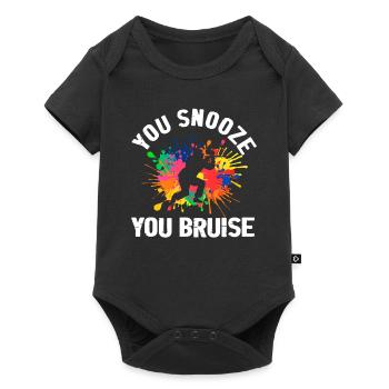 You Snooze You Bruise Airsoft Paintball - Baby Premium short-sleeve bodysuit - black - Front
