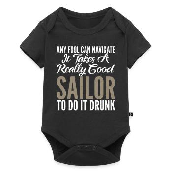 Catamaran sailing - Baby Premium short-sleeve bodysuit - black - Front