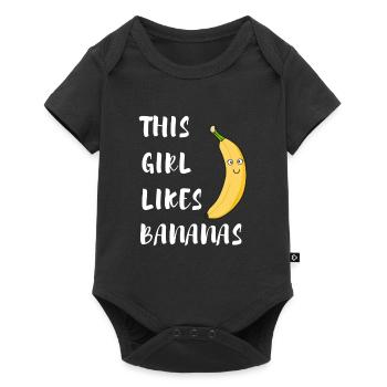 Fruit Lover Funny Saying Bananas Exotic Fruits - Baby Premium short-sleeve bodysuit - black - Front