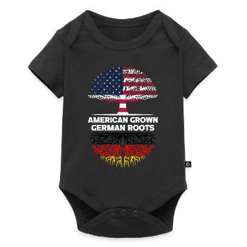 American Grown German Roots Germany - Baby Premium short-sleeve bodysuit - black - Front
