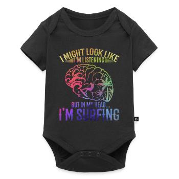Water Surfing Surf Surf Surf surfeur surf - Body à manches courtes Premium Bébé - noir - Devant