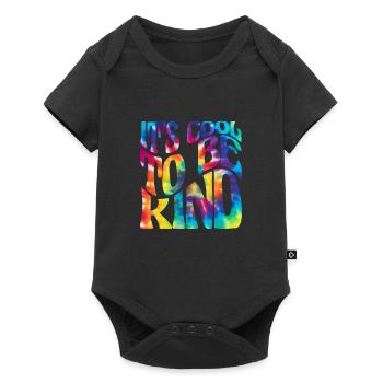 Hippie Peace Flower Power Amour Paix Cadeau - Body à manches courtes Premium Bébé - noir - Devant