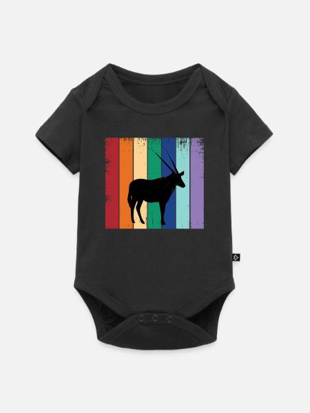 Antilope - Baby Premium Kurzarmbody - Schwarz