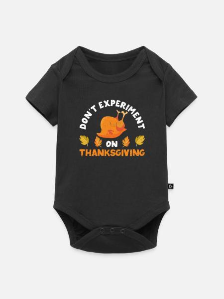 Keine Experimente beim Thanksgiving-Dinner - Baby Premium Kurzarmbody - Schwarz